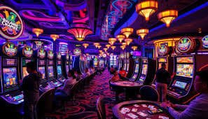 Exciting casino player enjoying games on mobile device at 14001 Philippines